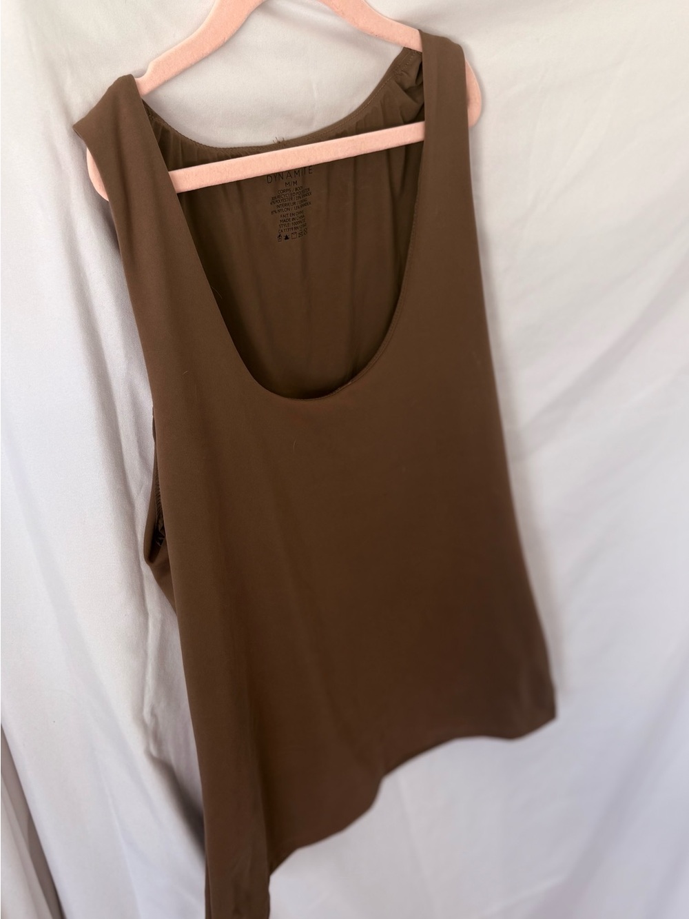 Dynamite Chocolate Brown Neck Top